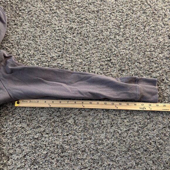 The North Face Womens Gray Logo Hoodie Sweatshirt Medium Pullover Cotton Blend - Picture 7 of 7